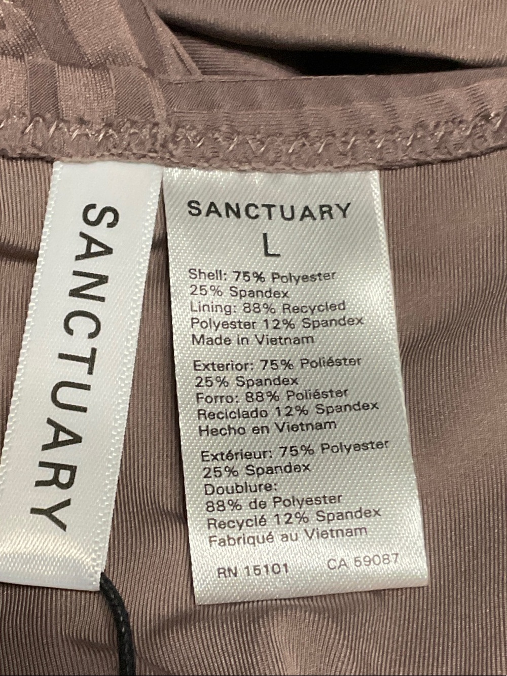 417 - Sanctuary NWT Ribbed High-Leg Bikini Bottom in Brown, Size Medium and Larg - Picture 6 of 6